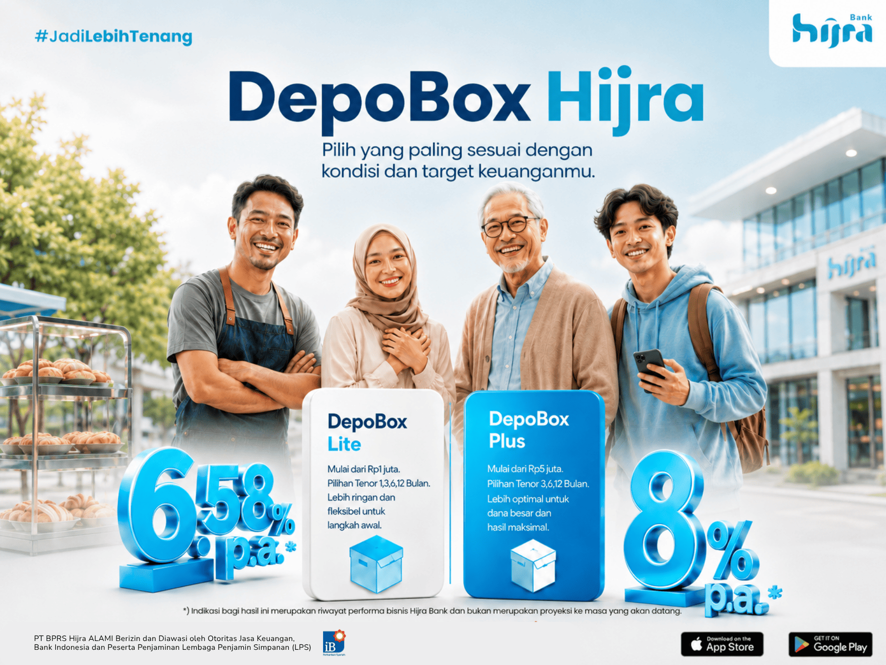 Pilih DepoBox Hijra yang sesuai dengan rencanamu